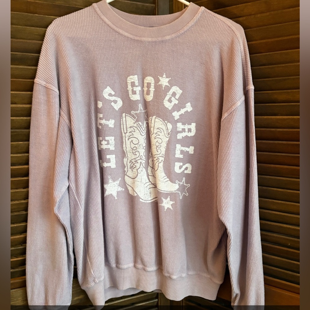 Lavender Let's Go Girls Crew Neck